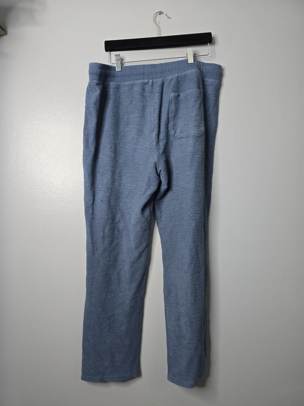 Marine Layer Light Blue Terry Knit Drawstring Joggers - Picture 4 of 5